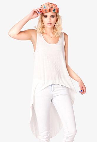 Forever21 High-low Striped Tank