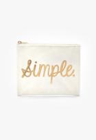 Forever21 Metallic Simple Canvas Pouch