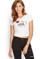 Forever21 Usa Crop Top