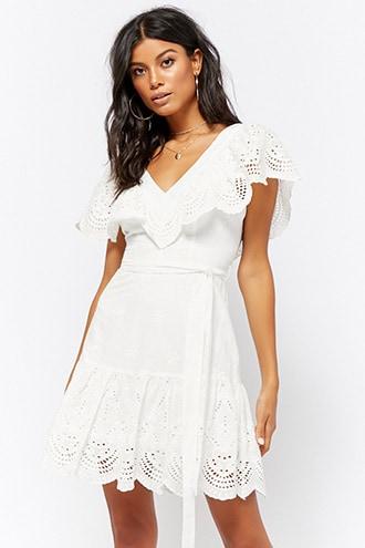 Forever21 Eyelet Flounce Dress