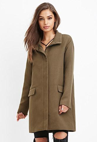 Forever21 Ponte Knit Car Coat