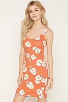 Forever21 Women's  Floral Print Bodycon Dress