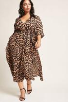 Forever21 Plus Size Leopard Print Batwing Dress