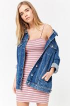 Forever21 Waffle-knit Striped Cami Dress