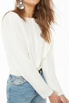 Forever21 Raw-cut Waffle Knit Top