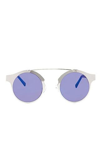Forever21 Silver & Blue Spitfire Intergalactic Sunglasses