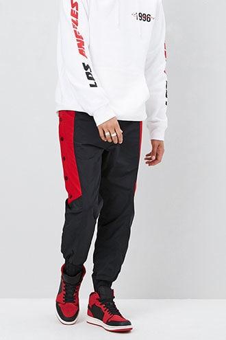 Forever21 Mesh Paneled Snap Windbreaker Pant