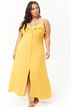 Forever21 Plus Size Button-front Maxi Dress