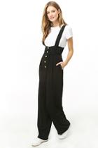 Forever21 Pinafore Button-front Jumpsuit