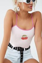 Forever21 Spill The Tea Cherry Graphic Cropped Cami