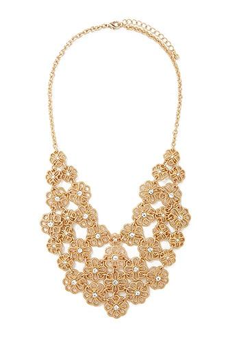 Forever21 Floral Bib Necklace