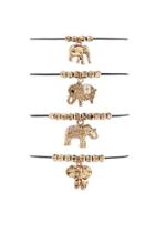 Forever21 Ornate Elephant Bracelet Set