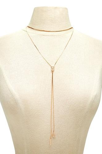 Forever21 Chevron Drop Chain Necklace
