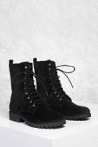 Forever21 Faux Suede Combat Boots