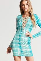 Forever21 Tie-dye Lace-up Dress