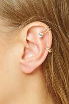 Forever21 Crown And Heart Ear Cuff Set