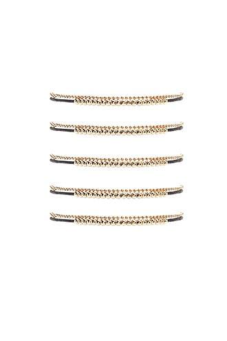 Forever21 Ball Chain & Thread Bracelet Set