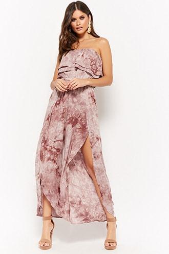 Forever21 Cloud Wash Strapless Jumpsuit