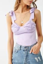 Forever21 Satin Ruched Top