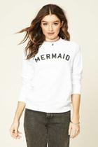 Forever21 Women's  Mermaid Graphic Sweatshirt