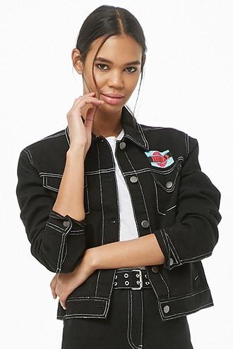Forever21 Contrast-stitch Denim Jacket