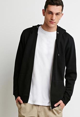 21 Men Zip Up Hoodie (black)