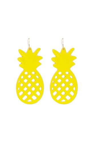 Forever21 Metal Pineapple Drop Earrings