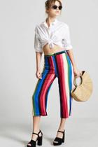 Forever21 Multicolor-stripe Capri Pants