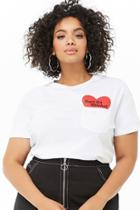 Forever21 Plus Size Heart Graphic Pocket Tee