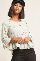 Forever21 Flounce Floral Print Top