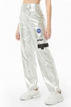 Forever21 Nasa Metallic Cargo Pants