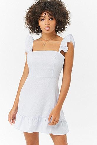 Forever21 Shirred Ruffle Dress