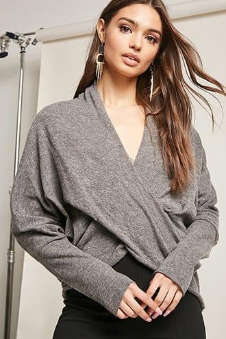 Forever21 Heathered Wrap-inspired Top