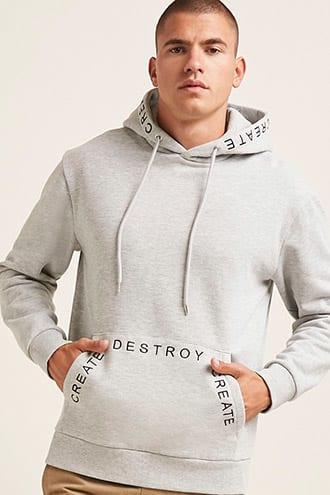 Forever21 Create Destroy Graphic Hoodie