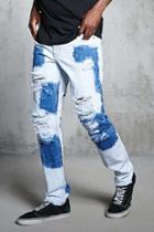 Forever21 Bleach Wash Distressed Jeans