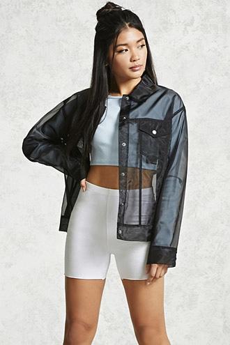 Forever21 Sheer Snap Button Jacket