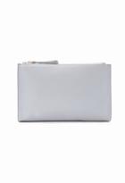 Forever21 Faux Leather Double-zipper Clutch (grey)