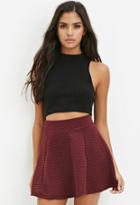 Forever21 Quilted Chevron-patterned Skirt