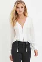 Love21 Self-tie Chiffon Blouse