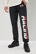 Forever21 Racing Graphic Windbreaker Pants