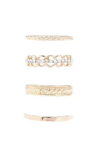 Forever21 Textured Bands Ring Set