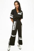 Forever21 Contrast Stripe Zippered Jumpsuit
