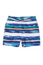Forever21 Jachs Ny Abstract Striped Print Swim Trunks