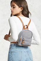 Forever21 Striped Canvas Mini Backpack