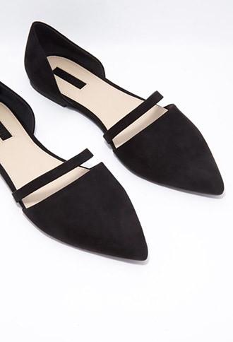 Forever21 Cutout Faux Suede Flats