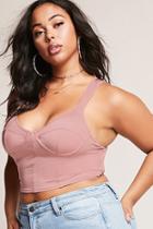 Forever21 Plus Size Sheeny Crop Top