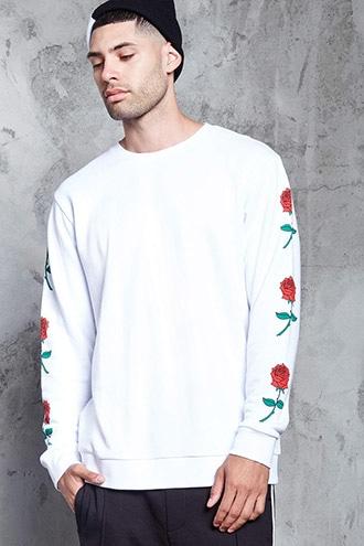 Forever21 Active Rose Graphic Pullover