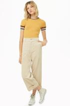 Forever21 High-rise Cropped Corduroy Pants