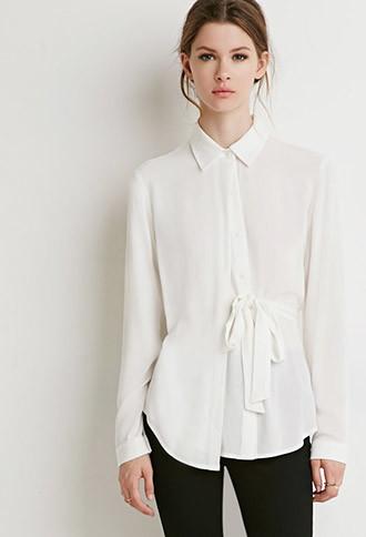 Love21 Crepe Half-wrap Shirt