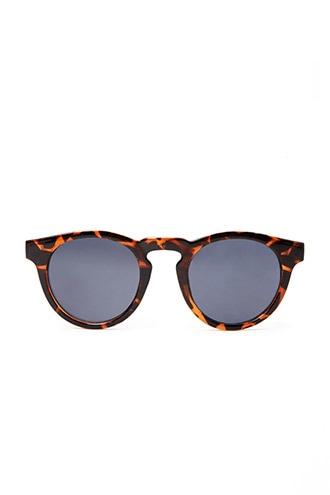 21 Men Brown & Black Men Round Sunglasses
